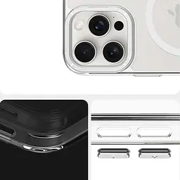 Чохол TPU Space Case Apex with MagSafe для Apple iPhone 16 Pro Max (6.9") Silver - мініатюра 4