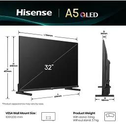 Телевізор LED HISENSE 32A5Q - мініатюра 2
