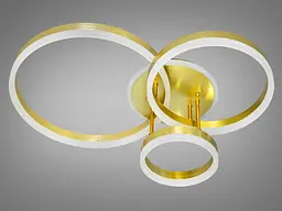 Люстра стельова LED Diasha 8174/3G, 75W, 3200K-6500K, золото, сучасний стиль для дому - мініатюра 4