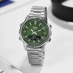 Чоловічий годинник Casio AMW-880D-3A Сріблястий ( AT1141-0223 ) - мініатюра 2