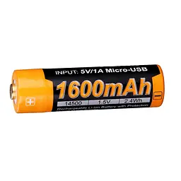 Акумулятор 14500 АА Fenix ARB-L14-1600U  Li-ion з micro-USB зарядкою - мініатюра 6