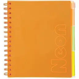 Зошит на пружині Buromax Neon В5 (170x205) 120 аркушів 3 PVC розділювачі помаранчевий (BM.24359911-11)
