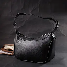 Акуратна жіноча шкіряна сумка напівкруглого формату з однією ручкою Vintage 23х12х9,5 см sum0029061 - мініатюра 10