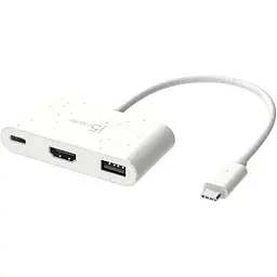 Багатопортовий мультиадаптер J5create JCA379EW-N, USB Type-C 3-в-1 билий