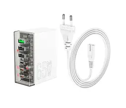 Зарядний пристрій 6 виходів Hoco N36 Fuerza six-port charger 65W - мініатюра 2