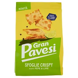Снек Gran Pavesi Sfoglie Crispy Gusto Pepe & Lime 150 г