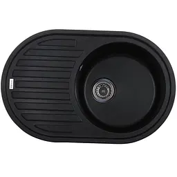 Кухонна мийка Zerix ZS-7750R-03 black ZX4556, Чорний матовий