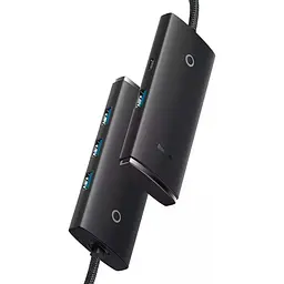 USB-хаб Baseus Lite Series 4-in-1 USB-A Black (WKQX030201) [152644] - мініатюра 3