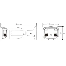 IP-відеокамера панорамна 4Mp*2 TVT TD-9482E3B-DP f=2.8mm, ІЧ+LED підсвічування, 2 мікрофони (77-00454) - мініатюра 2