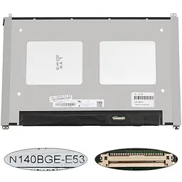 Матриця 14.0 N140BGE-E53 (1366*768 30pin(eDP) LED SLIM(без дод. панелі !!!) матова роз'єм праворуч знизу) для ноутбука