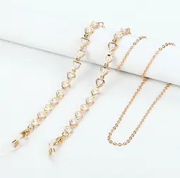 Ланцюжок для окулярів White stones 2 10274 75 см - мініатюра 2