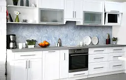 Кухонний фартух Happy Pocket Синій Лід Зима ПВХ для декору 60х300 см Блакитний Z183988