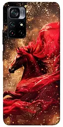 Чохол Demsky Red sparkles Horse для Xiaomi Poco M4 Pro 5G