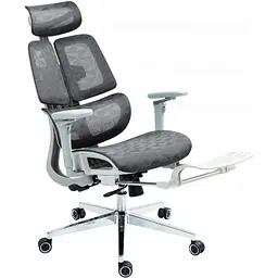 Офісне крісло GT Racer B-2450 White/Gray [121431] - мініатюра 6