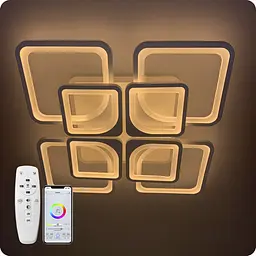 Люстра світлодіодна 517 Dlight 3color з пультом 170Вт Білий (01609) - мініатюра 4