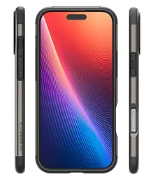Оригінальний протиударний чохол для iPhone 16 Pro Max Spigen Slim Armor MagSafe Gunmetal ACS08033 з підставкою (MagFit) - мініатюра 10