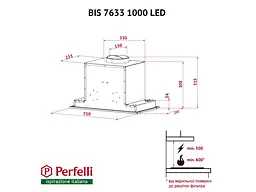 Витяжка Perfelli BIS 7633 I 1000 LED - мініатюра 8
