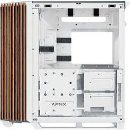 Корпус APNX V1-W Tempered Glass без БП White/Wood (APCM-VI01103.21) - мініатюра 4