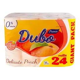 Туалетний папір Диво Premio Delicate Peach, тришаровий, 24 рулони - мініатюра 2