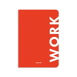 Блокнот у клiтинку Work червоний