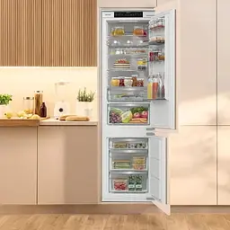 Холодильник Gorenje вбудований з нижн. мороз., 193,7x69x55см, 2 двері,284(76)л, А+, NF+, Зона св-ті, Диспл, Wi-Fi, Білий - мініатюра 5