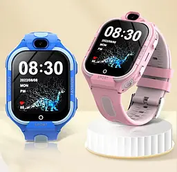 Дитячий смарт годинник Lemfo D6 з AMOLED дисплеєм, GPS трекером, 4G SIM-картою, HD відеодзвінками, Wi-Fi, кнопкою SOS, вологозахистом IP67 та робото до 5–7 днів Чорний - мініатюра 5
