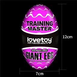 Мастурбатор яйце Lovetoy Giant Egg Grind Ripples Edition прозорий - мініатюра 16