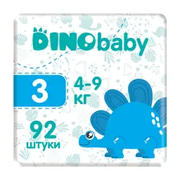 Набір підгузків Dino Baby 3 (5-9 кг) 92 шт. (2 упаковки по 46 шт.)