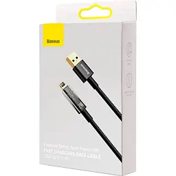 Кабель Baseus Explorer Series Auto Power-Off Fast USB to Lightning 2.4A 2m Black (CATS000501) [86021] - мініатюра 12
