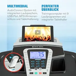 Capital Sports Pacemaker F80 бігова доріжка 3PS 14 км/год - мініатюра 7