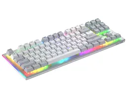 Клавіатура ігрова механічна Hator HTK-561UA White Gravity TKL Orange - мініатюра 2