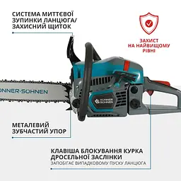 Пила бензинова Konner&Sohnen KS CS21G-16 (KS CS21G-16) - мініатюра 10