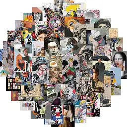 Стікерпак Сучасне Мистецтво Набір наклейок GeekLand Modern Art 50 штук