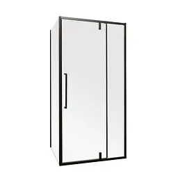Душова кабіна без піддону Mixxus Premium Bevel SC01-120x80x195-TR Black прозоре скло 6 мм MI6872, Чорний матовий, Універсальна, прозорий