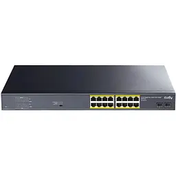 Комутатор Cudy GS1020PS2 16-Port Gigabit PoE+ Switch with 2 Gigabit SFP ports 200W
