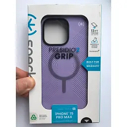Оригінальний протиударний чохол Speck Presidio2 Grip MagSafe для Iphone 15 Pro Max (6.7") Spring Purple 150575-9979 - мініатюра 2