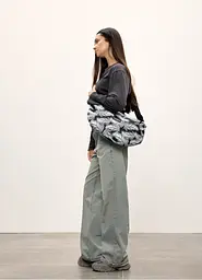Жіноча сумка Sambag HOBO Bag-glove принт "Palm" 50 х 28 х 5 см (53400720) - мініатюра 2