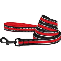Повідець для собак BronzeDog Mesh, розмір М, 200х2 см, червоний - мініатюра 2