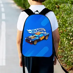 Рюкзак дитячий Хот Вілс "Hot Wheels" 34х27см, міський ранець для хлопчика з принтом (00395)