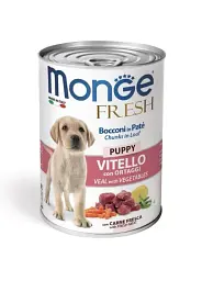 Вологий корм для цуценят Monge Fresh Puppy, телятина та овочі, 400 г