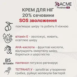 Крем для ніг Acme Pharma SOS 4 в 1, із вмістом сечовини 20 %, 90 мл - мініатюра 6