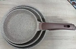 Набір сковорідок O.M.S. Collection 3255 бежевий 3 предмети - мініатюра 6