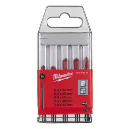 Набір свердел по склу та плитці GENII MILWAUKEE (діаметри 4/5/6/6/8 мм) (5 шт) пластиковий футляр