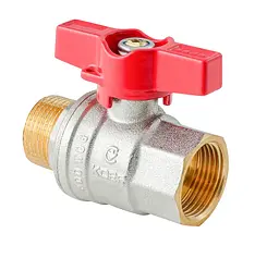 Кран кульовий ГШМ Koer Extreme KE.218-20 - 3/4" FM ручка "метелик" червона KR5760
