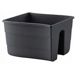 Горщик балконний для поручнів Form-Plastic Хвиля 11 л антрацит (2488-014)
