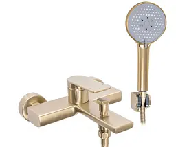 Змішувач для ванни Rea Verso настінний з виливом brushed gold REA-B6565, Золотий