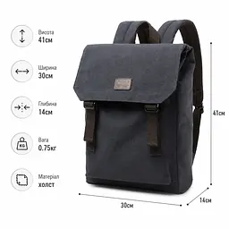 Рюкзак для ручної поклажі Backpack 17л темно-синій (359-1-XS-DarkBlue) - мініатюра 2