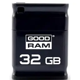 USB флеш накопичувач Goodram 32GB Piccolo Black USB 2.0 (UPI2-0320K0R11) - мініатюра 1