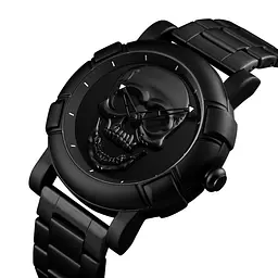 Оригінальний годинник Skmei Skull 9178 Black-Red Platina - мініатюра 6