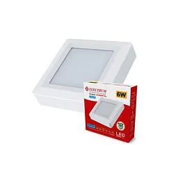 Світильник настінно-стельовий накладний світлодіодний квадратний Electrum 6W 4000К KVANT B-LD-1966